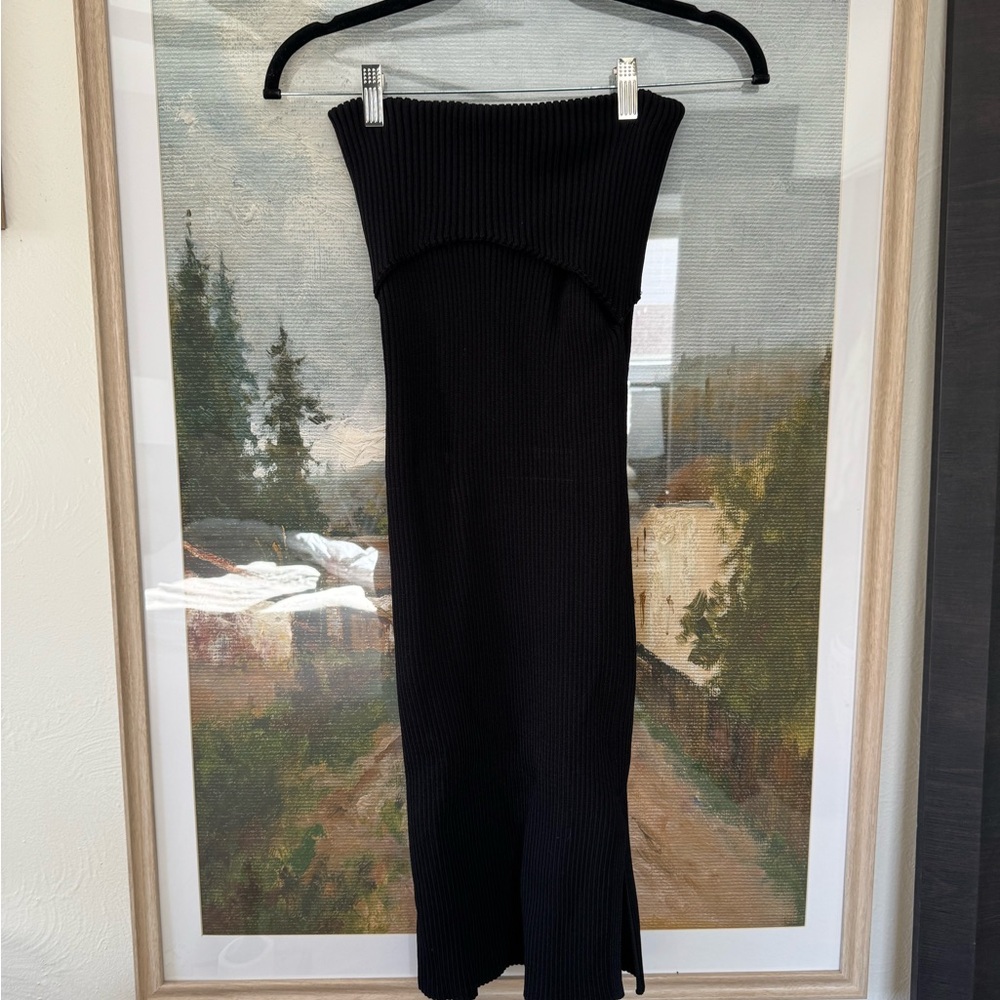 Elegant Black Strapless Zara Dress